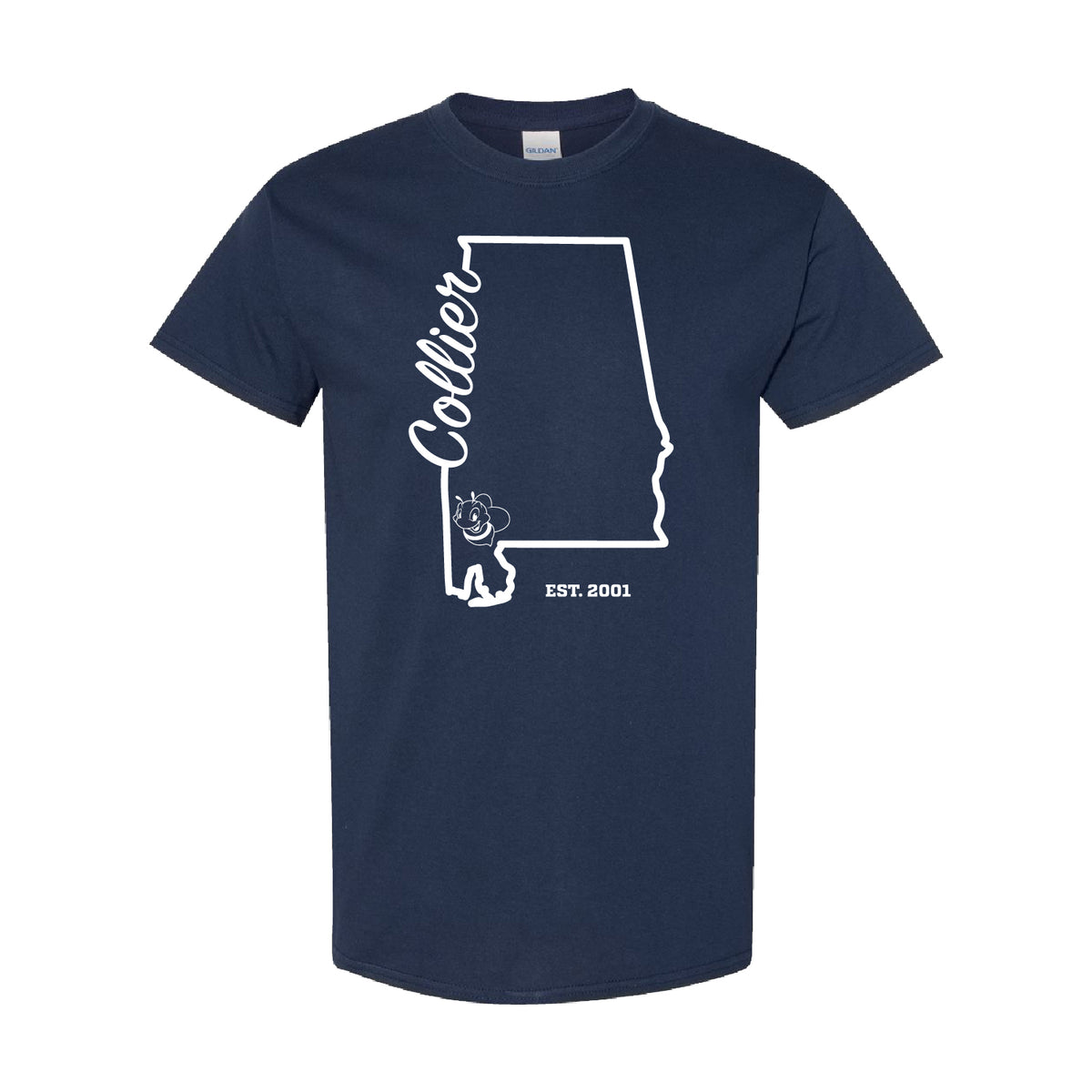 Collier Alabama T-Shirt - Navy Blue