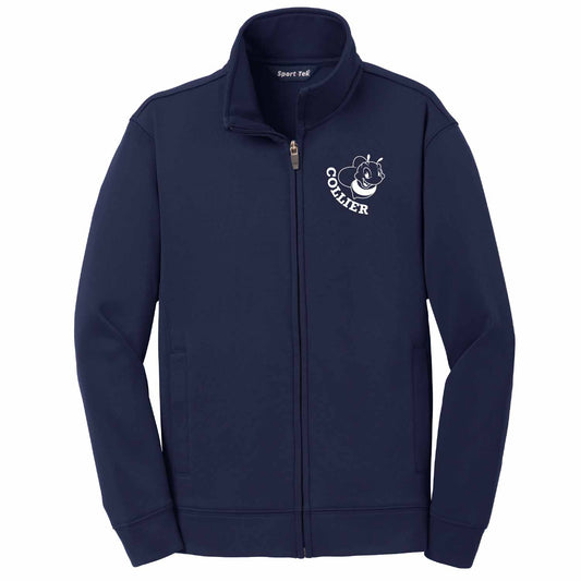 Collier Full Zip Fleece Sports Jacket - Navy
